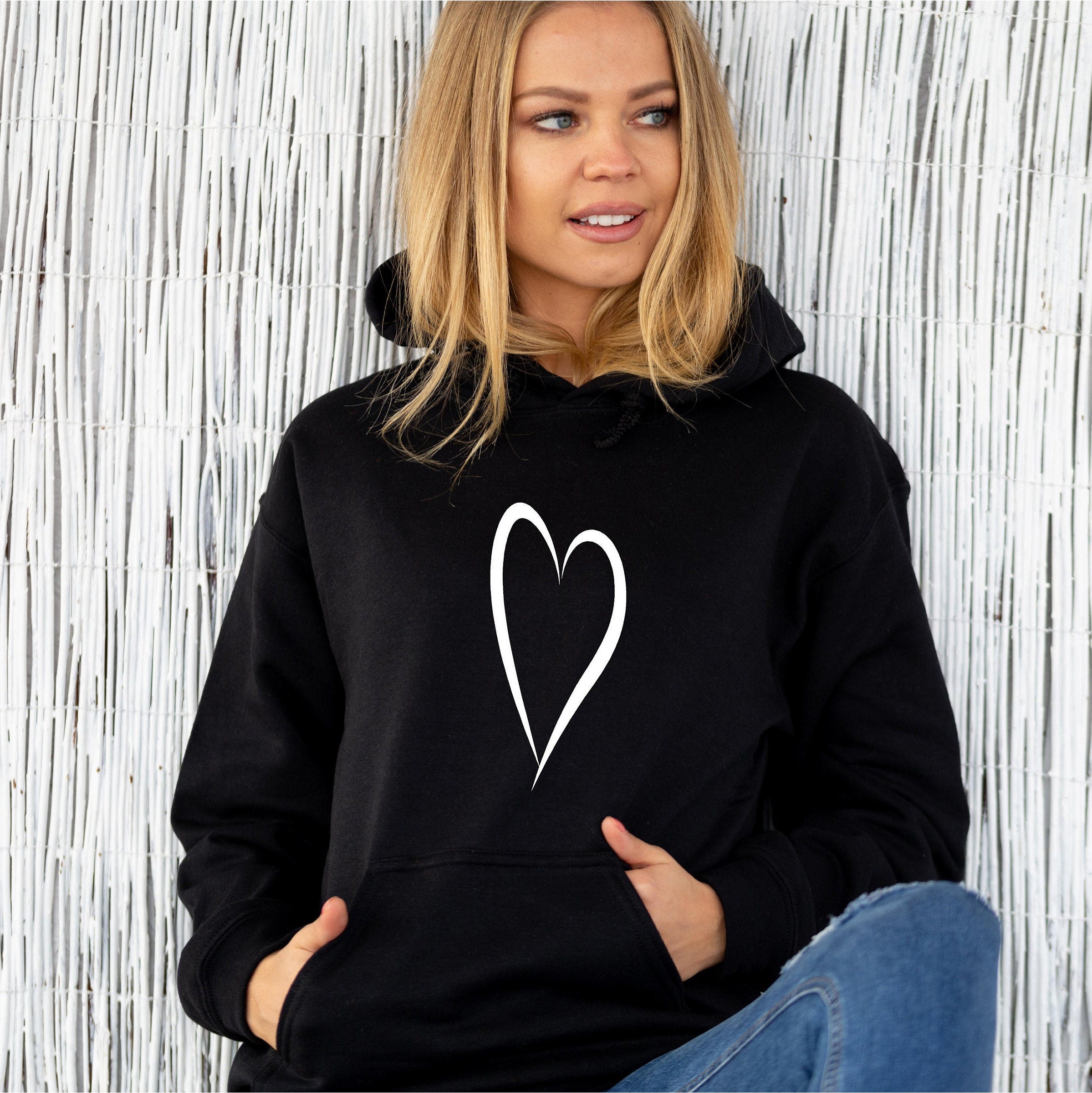 Heart hoodie clearance