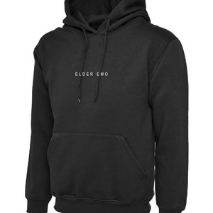 Elder Emo Hoodie / minimalist Design Sweatshirt / retired emo shirt / Unisex Trending Retro Jumper image 3