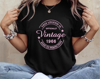60th Birthday T Shirt, this legend is officially vintage, 1966 Birthday Gift, Unisex both men and women top