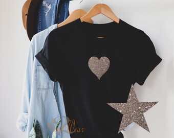 トップス HTH Glitter Heart Logo Cropped Tee black hth Glitter Heart Logo Cropped Tee ブラック ブラック HTH