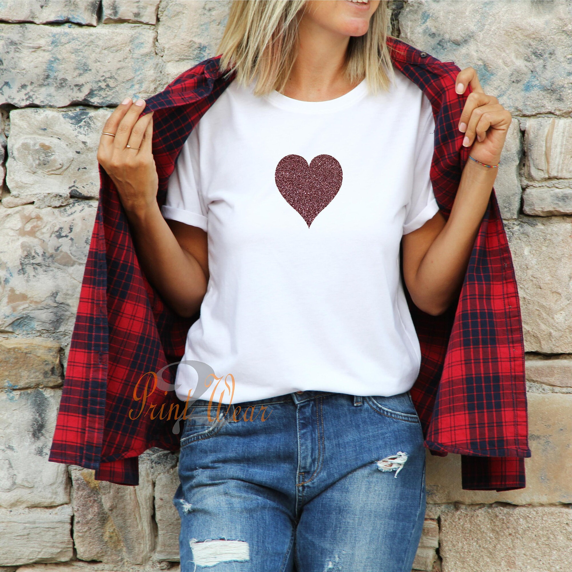 トップス HTH Glitter Heart Logo Tee il_fullxfull.2744461369_dhz4.jpg