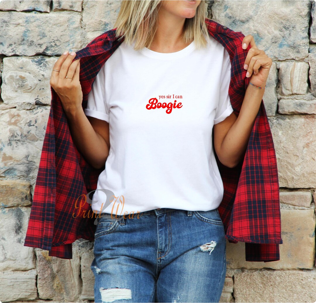 Yes Sir I Can Boogie T Shirt - Retro 70s 80s Disco Dancing Top