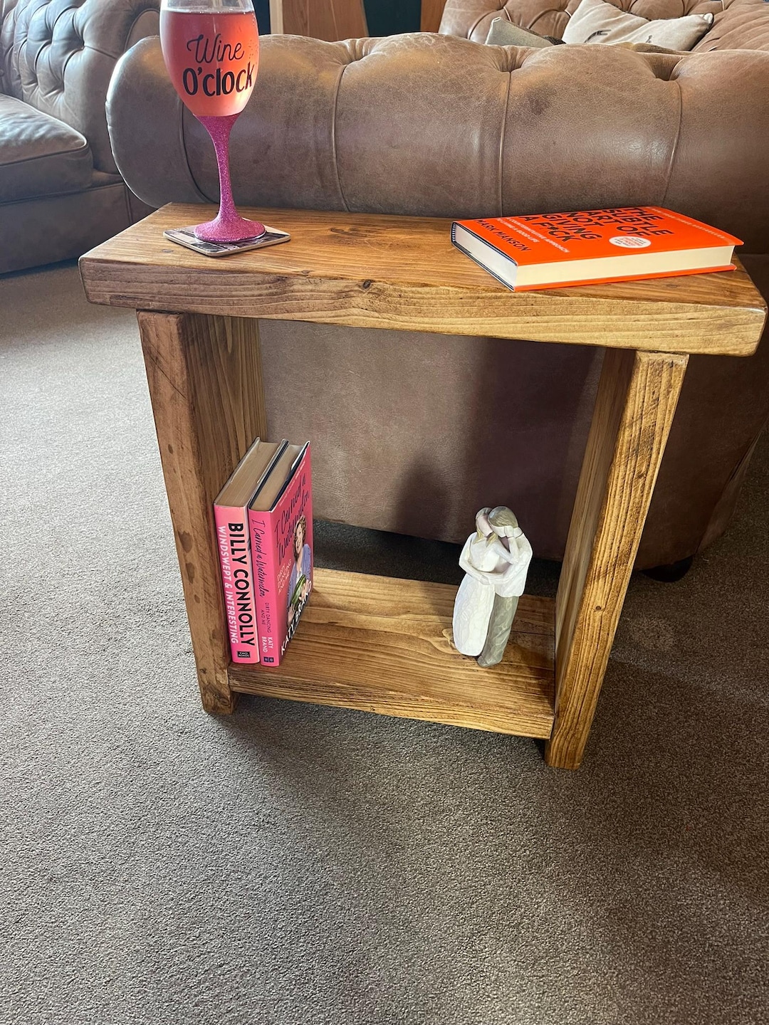 Solid Wood End Table - Sofa Side Table 22cm Wide in Various Sizes ...