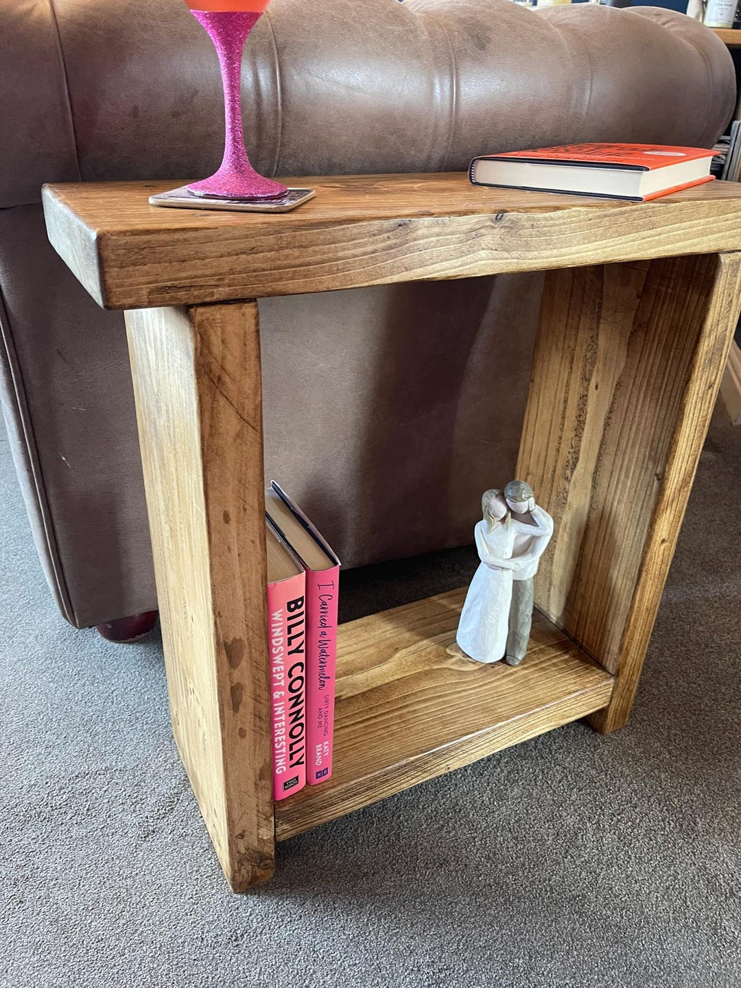 Narrow Solid Wood End Table - Various Sizes Colors - Sofa Side Table ...