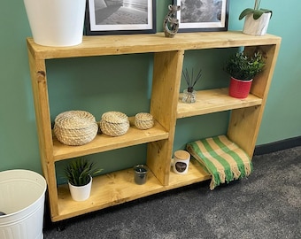 Reclaimed Wood Bookcase - Hairpin Legs - Rustic Shelf Unit