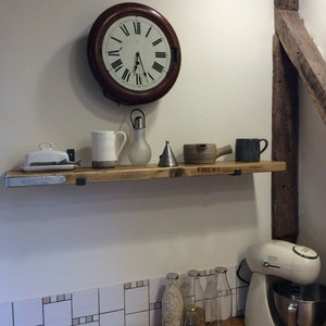 Stunning Rustic Shelf made from reclaimed Scaffold Board Includes Brackets, Bookshelf, Shelve image 7