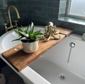 Bath Board | Bath Caddy | BathTray | Rustic Home | Bathroom decor | Bespoke Bath Tray | Tea lights | Home ideas | iPad | bathroom