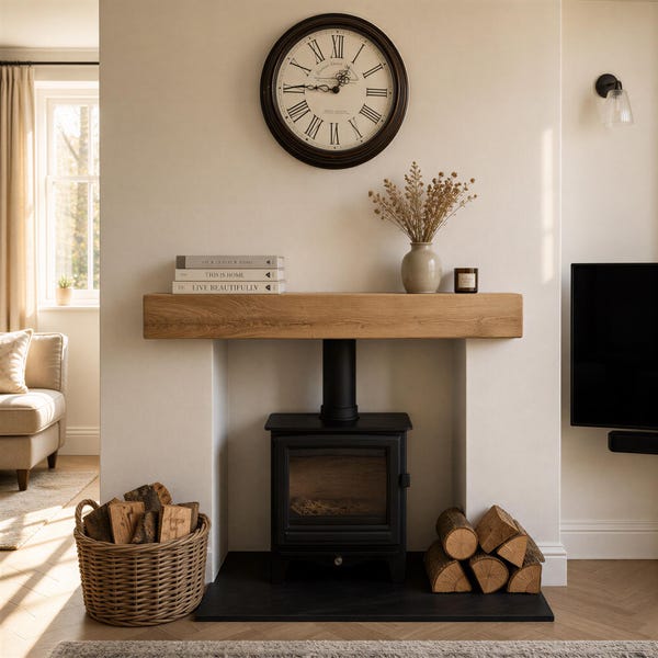French Classic Oak Fire Place Mantel Beam - 9.5cm x 15cm