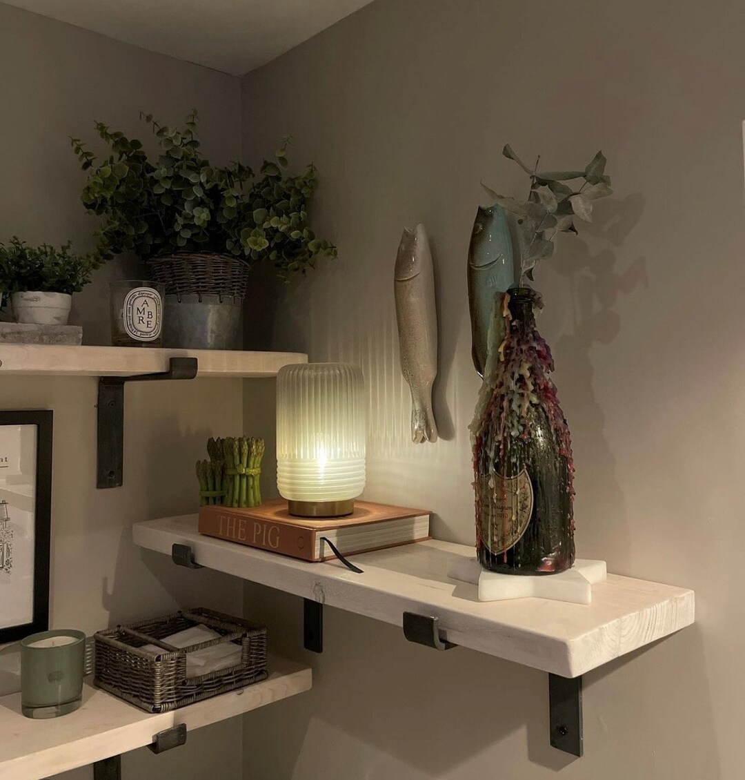 Stunning Rustic Whitewash Shelf Made From Reclaimed Scaffold Board