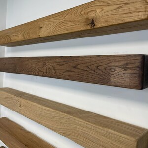 French Oak Rustic Mantel Shelf Beam - 9.5" Deep Reclaimed Wood Fireplace Mantel with Multiple Finish Options image 5