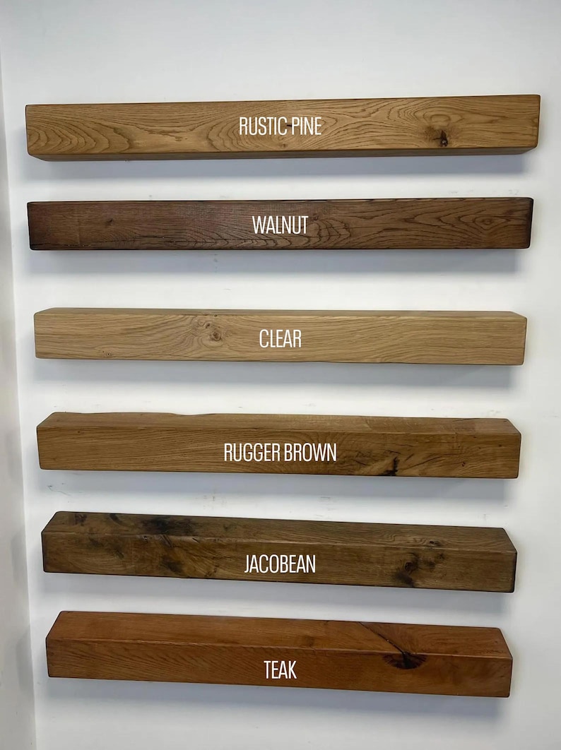 Handcrafted French Oak Fireplace Mantel Shelf - 9.5cm Deep x 9.5cm High - Various Finishes Available image 3