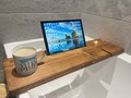 Grisedale Bath Board | Bath Caddy | BathTray | Rustic Home | Bathroom decor | Bespoke Bath Tray | Tea lights | Mug Slot | iPad | bathroom