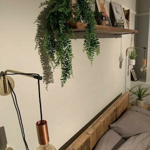 Stunning Rustic Shelf made from reclaimed Scaffold Board Includes Brackets, Bookshelf, Shelve image 6