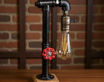Steampunk style black table lamp