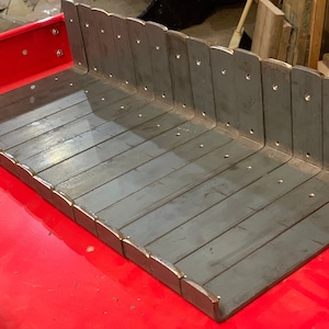 Industrial metal brackets x 2 heavy duty black. Will fit standard scaffold board, Shelve immagine 6