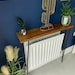 Buttermere Rustic Console Table with Hairpin Legs - Scaffold Board Hallway Table - Radiator Cover made from Solid Reclaimed Wood, Bookshelf