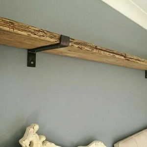 Stunning Rustic Shelf made from reclaimed Scaffold Board Includes Brackets, Bookshelf, Shelve image 2