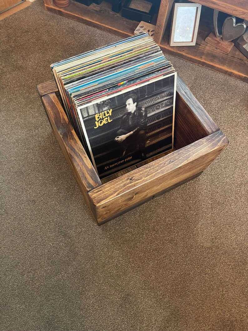 80 Record Storage Crate/box - Media Storage Unit for Vinyl - Holds 80 ...