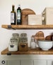 Rustic Style Solid Wood Shelf | complete with Raw Steel Brackets | Handcrafted | Urban Reclamation, Bookshelf 