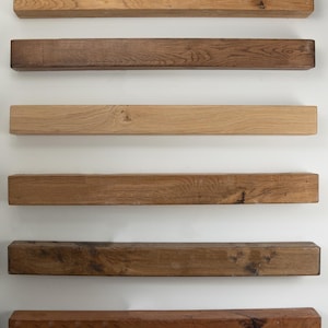 Handcrafted French Oak Fireplace Mantel Shelf - 9.5cm Deep x 9.5cm High - Various Finishes Available image 5