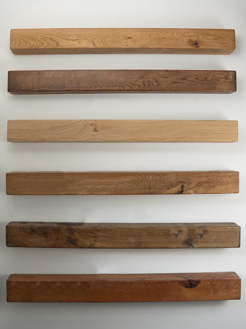 Handcrafted French Oak Fireplace Mantel Shelf - 9.5cm Deep x 9.5cm High - Various Finishes Available image 5