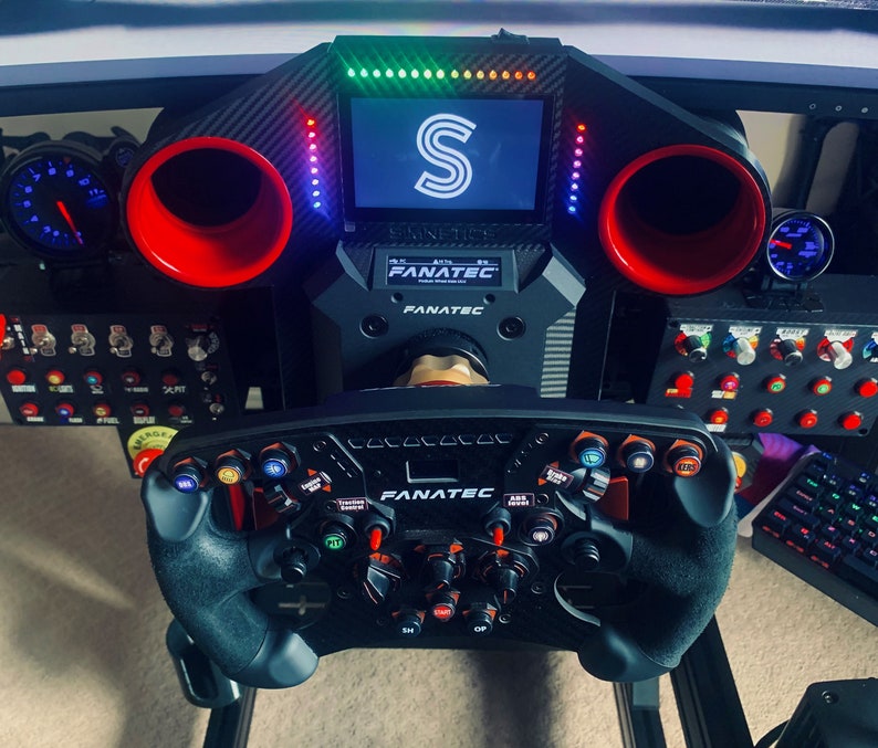 Sim Racing Dash with LED's wind ducts Etsy