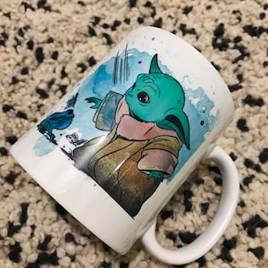 Baby Yoda Coffee Mug! Graduation, Cute Gift for Her Him Star Wars Art – Abe  Gallery