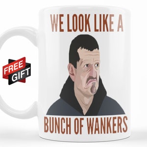 Guenther Steiner we look like a bunch of wankers mug f1 formula 1 one haas merch coffee cup gift tasse gifts team radio fan racing red speed