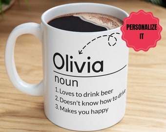 Name Definition mug, Personalised Name Definition mug, Custom name mug, gift for mom, gift for dad, Custom Name Mug With Meaning,