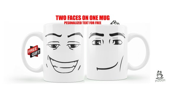 Two in One Roblox Man Face Coffee Mug Gift for Him Her Johnny 