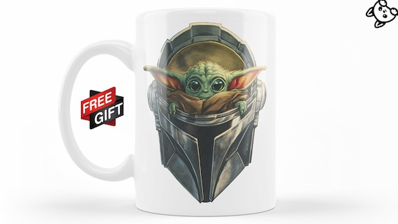 Baby Yoda Grogu Mandalorian Star Wars Evening 15 oz Ceramic Black