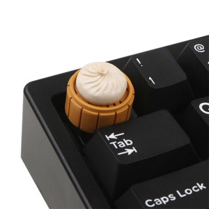 ESC Keycap Steamed Buns Xiao Long Bao Dumplings Simulated Food Magnetic Design Office Decompression for Mechanical Keyboard MX Axis