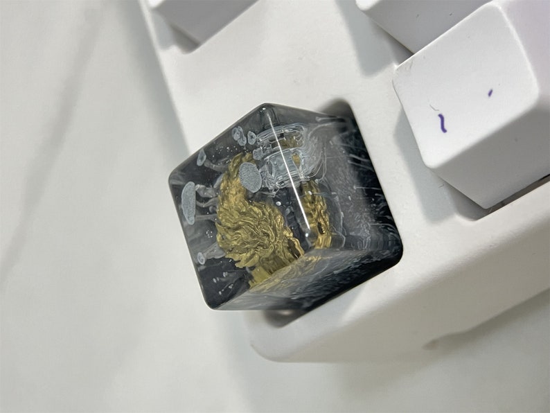 Handmade Black Gold Dragon 3D Carving Keycap: SA Shift, Spacebar - Etsy