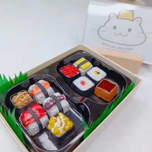 Handmade Sushi Keycaps: Japanese Food Keyboard Collection