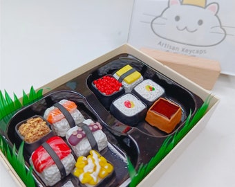 Handmade Sushi Keycaps: Japanese Food Keyboard Collection