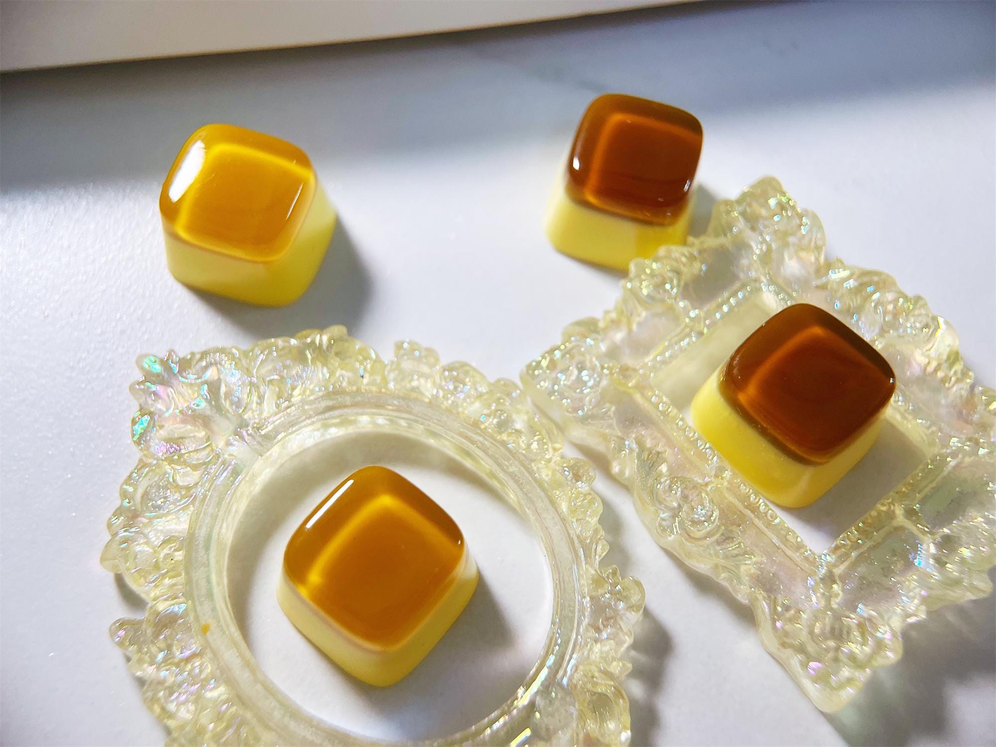 Jelly Caramel Pudding Dessert Clear Simulated Food ESC