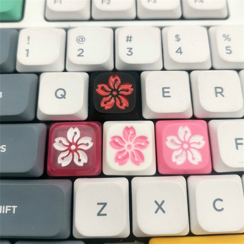 Nuphy Air Low Switches Sakura Plant Cherry Blossoms Keycap Key Etsy
