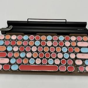 Limited Wireless Bluetooth Steampunk Lipstick Colorful Gaming Mechanical Keyboard iPad iphone computer with Lights 83 keycaps