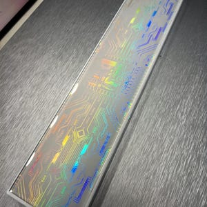 White Cyberboard Retro Mechanical Neon Keyboard Hand rest Handmade resin for Varmilo MX Gift Artisan Collection Keyboard wrist Rest