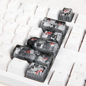Handmade Koi Fish Artisan Keycap: Custom Cherry MX OEM SA Keycaps