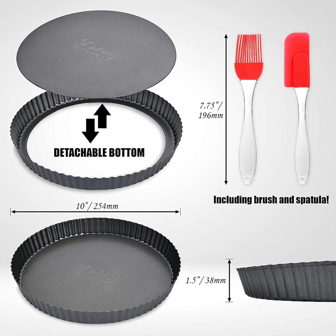 Tart & Quiche Pan with Removable Bottom NonStick Loose Etsy