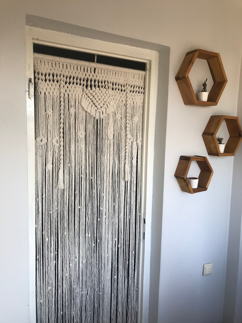 Makramee Vorhang für Tür oder Fenster Nomad Etsy