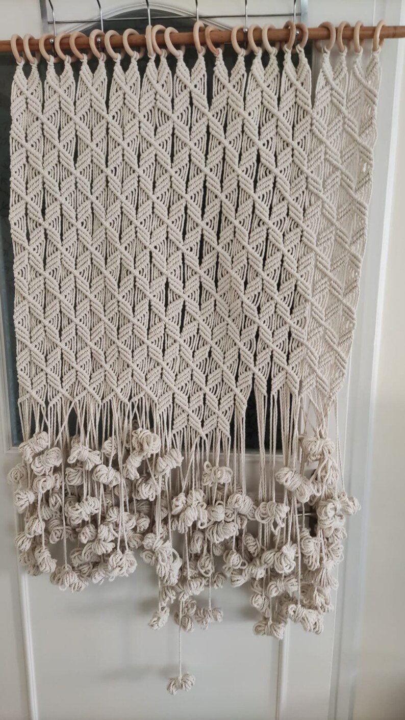 Makramee Vorhang für Tür oder Fenster Nomad Etsy