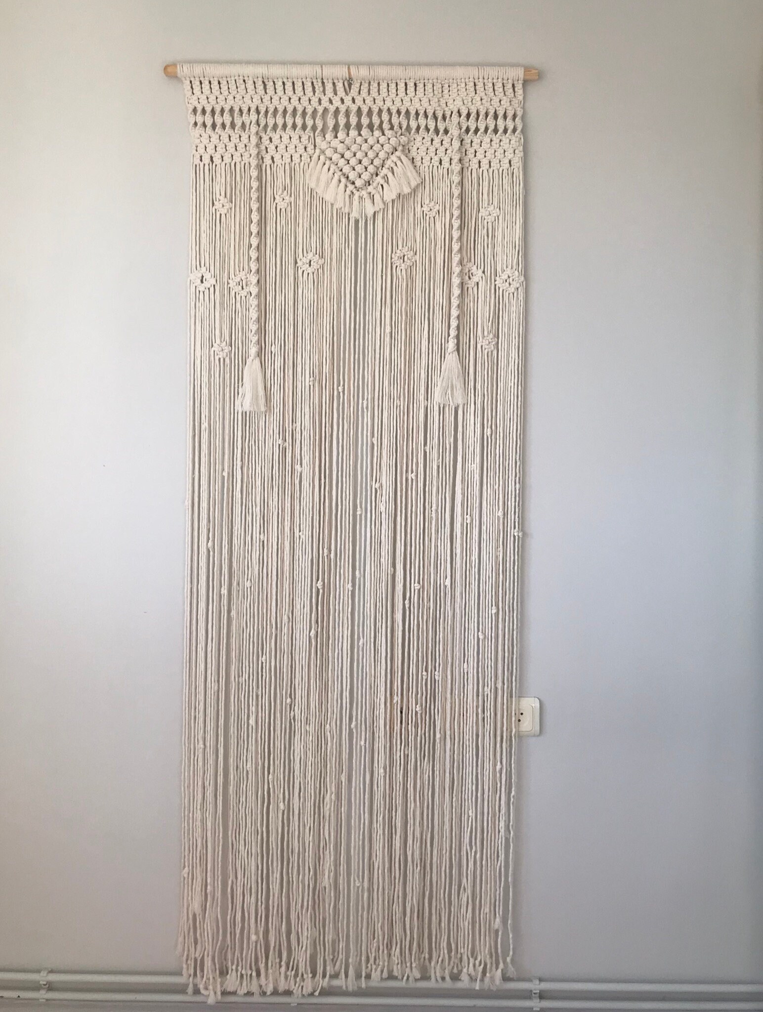 Makramee Vorhang für Tür oder Fenster Nomad Etsy