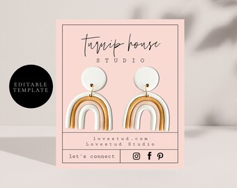 Earring Card Etsy