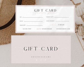 Small Business Gift Certificate Template, Editable Gift Card Template, Printable Gift Cards, DIY Shop Voucher, Customisable Gift Voucher