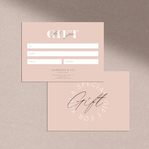 Small Business Gift Voucher Template, Minimal Editable Gift Certificate Template, Printable Gift Cards DIY Shop Voucher,Customisable Voucher