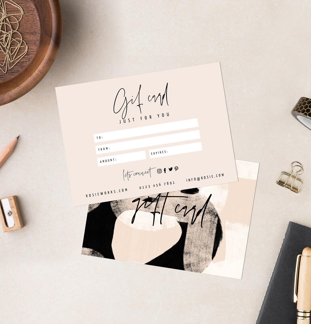 Small Business Gift Voucher Templateeditable Gift Etsy