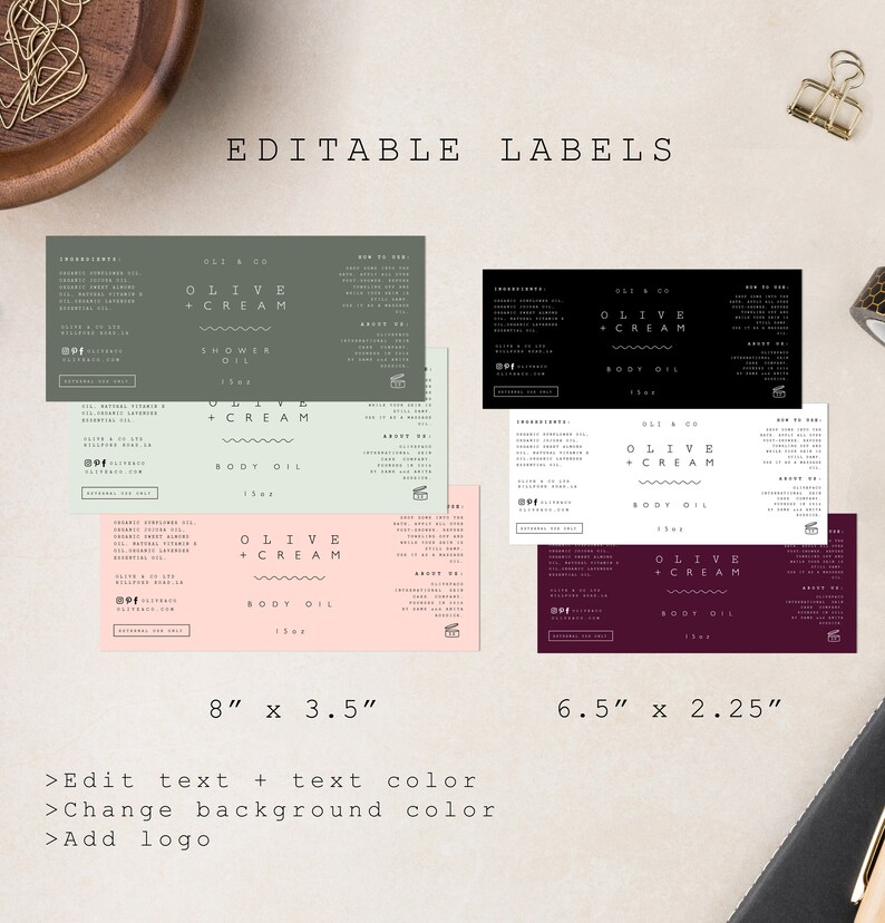 Bottle Label Templatesoap Bottle Label Printable Oil Label | Etsy