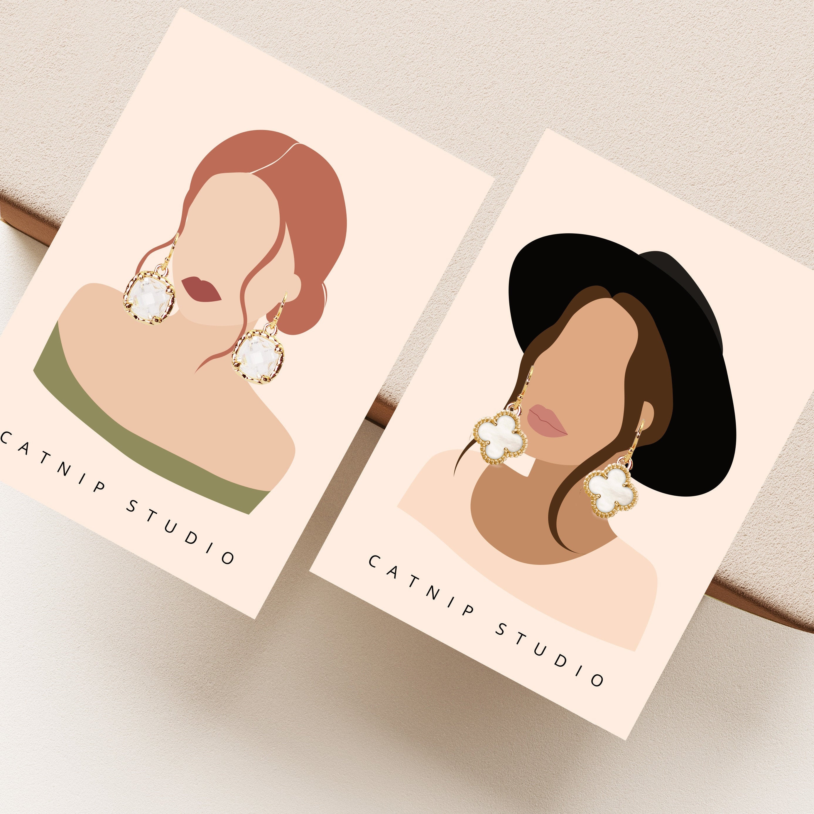 Earring Cards, Custom Earring Cards, Jewelry Cards, Jewelry Display, Jewelry  Card Custom, Earring Cards With Logo, Earring Card Template 
